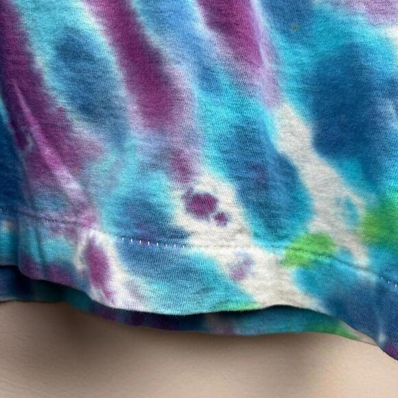Vintage T Shirt Screen Stars Single Stitch Heart 1990s Tie Dye - Picture 3 of 7